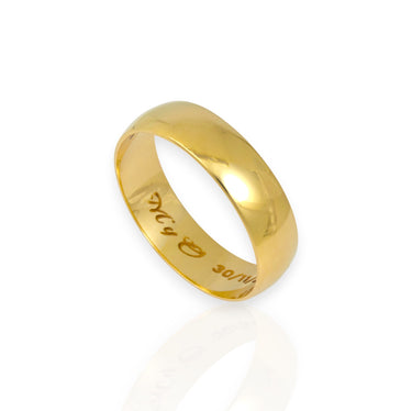 Anillo de compromiso banda para hombre